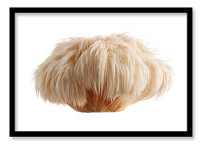 Lion’s mane mushroom isolated on white background.
