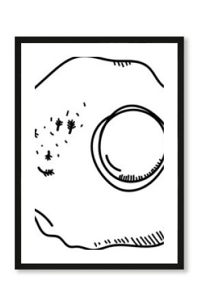 Hand-Drawn Fried Egg Sketch