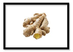 Fresh Ginger Root. Culinary Ingredient And Herbal Remedy For Health Benefits Isolated On Transparent Background