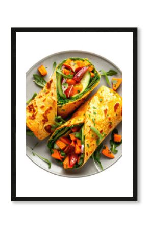 Delicious Sweet Potato Wrap Isolated on a Transparent Background
