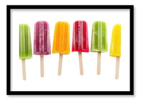 Colorful frozen popsicle treats