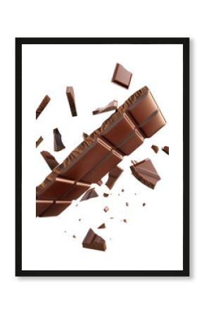 PNG Delicious chocolate bar pieces floating