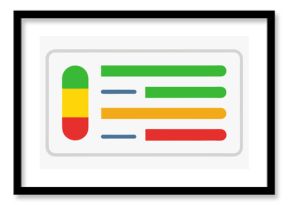 Personal Health Report A simplified health report card showcasing present biomarker levels with green yellow and red indicators for healthy atrisk and critical values.