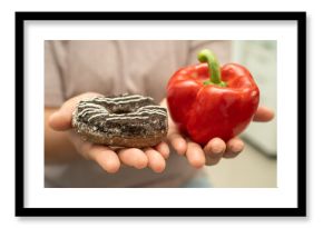 Junk food no good health eating for diet.