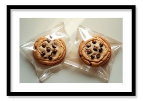 Plastic-wrapped cookie package for bakery treats
