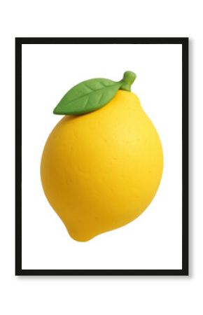 PNG Vibrant clay lemon illustration.
