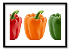 sweet Pepper, Paprika, isolated on white background, full depth of field