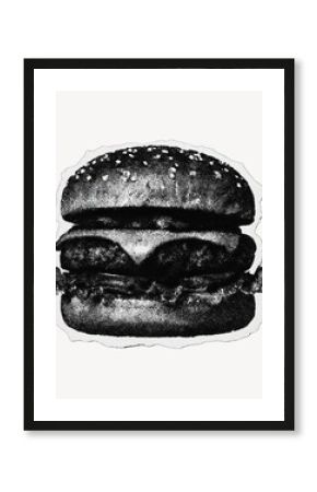 Vintage burger illustration design.