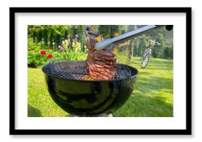 freshly grilled juicy steak