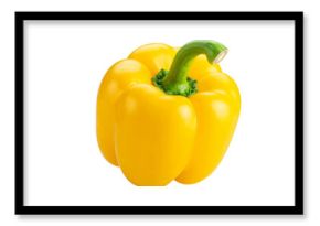 Fresh yellow bell pepper isolated on transparent background