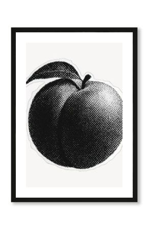 Vintage dotted peach illustration