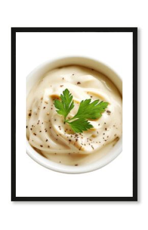 PNG Truffle mayo dip sauce mayonnaise background white.