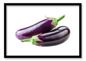 purple vegetable eggplants isolated on white or transparent png