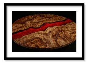 High-end antique furniture featuring a table coated with epoxy resin and varnish.