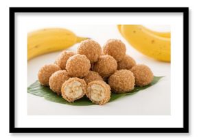 Traditional Sticky Rice with Banana Filling Dessert
