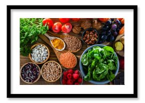 Foods rich in antioxidants. Healthy diet