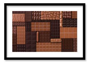 Large selection chocolate backgrounds. organic food as a dessert