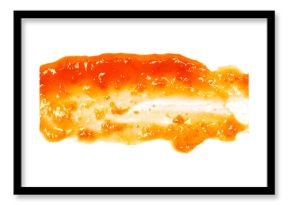 Apricot jam, marmalade spread isolated on white background and texture, clipping path