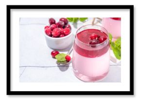 Cranberry panna cotta dessert
