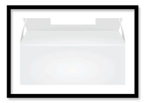 White cake box. vector illustration