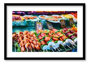 Shashliks sold at Bangla Night Market in Patong, Thailand