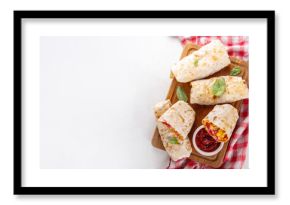 Homemade oven baked Pizza Burritos