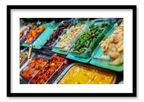 Traditional Asian food sold in a singapore restaurant