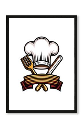 Design a logo featuring a stylized chef's hat with a fork icon integrated, representing culinary expertise.