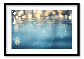 Water background with bokeh glare