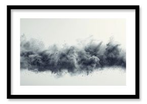 Isolated modern cloud with dirt, smoke, soil and sand particles. Realistic modern on white.