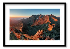Panorama mountain autumn landscape