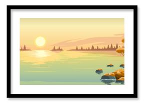Autumn landscape with lake