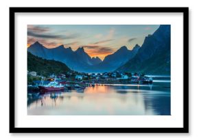 Reine village at sunset, Lofoten Islands, Norway