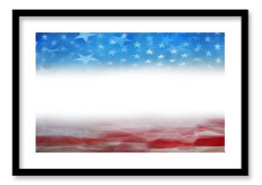 American flag abstract stars and stripes background. Copy space