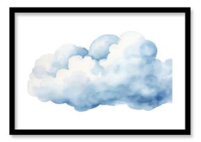 PNG Colorful watercolor clouds illustration, element set on transparent background