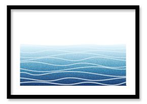 Ripples and water waves, sea surface, vector natural background, banner