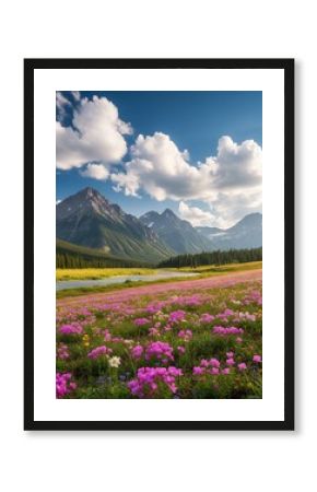 alpine meadow with flowers