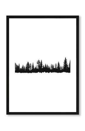 Forest silhouette illustration forest border vector