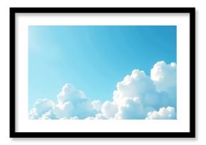 light blue sky features white clouds fitting background summer designs sunny day cloudy