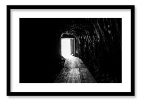 Underground tunnel on the Spring Creek Trailhead near Sheridan Lake in the Black Hills of South Dakota 
