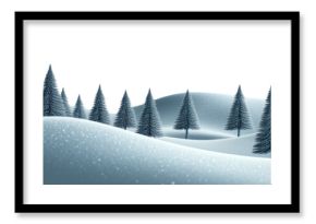 PNG A magical winter forest trees pine snow.