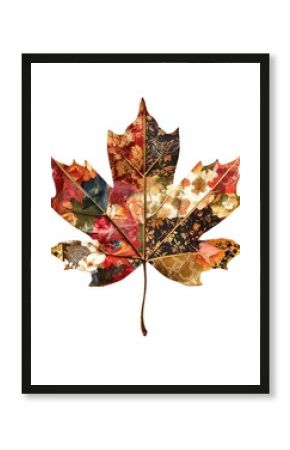 Flower Collage autumn leaf collage pattern maple.