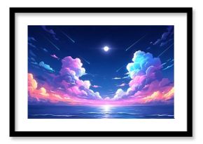 fantasy landscape with moon
