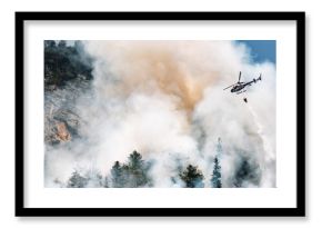 Helicopter Firefighting on Smoky Mountain Wide Banner