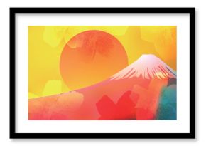富士山　日の出　年賀状　背景