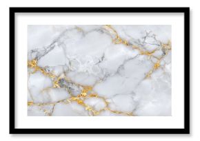 Elegant White Marble Texture with Gold Veins, Ideal for Stylish Interior Design and Decor Use