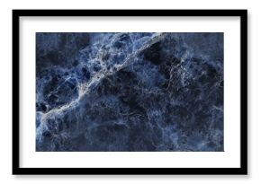 Elegant Striking Blue-Black Marble Texture with Unique Veining and Patterns for Interior Design Use