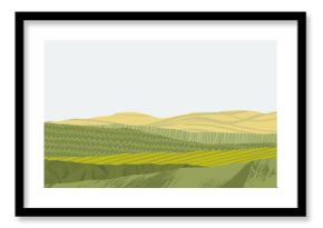 Agriculture field collage background with pattern textures. Abstract farm collage texture and eco design for a sustainable landscape background or banner. Asian countryside view.