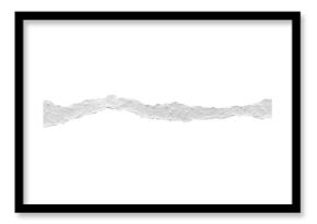 ripped torn paper edges isolated with clipping path on black background