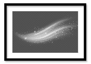 Air, wind effect isolated on transparent background. Airflow overlay fresh air for cleaning, cooling or changing the air. Wind Wave Effect. 3D vector illustration.